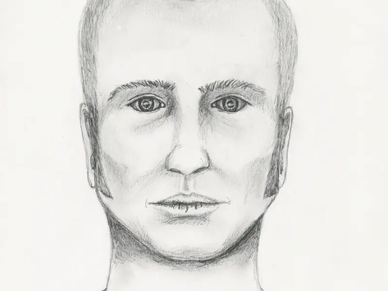 Police composite sketch of the unidentified male last seen with Brittany Wallace Shank